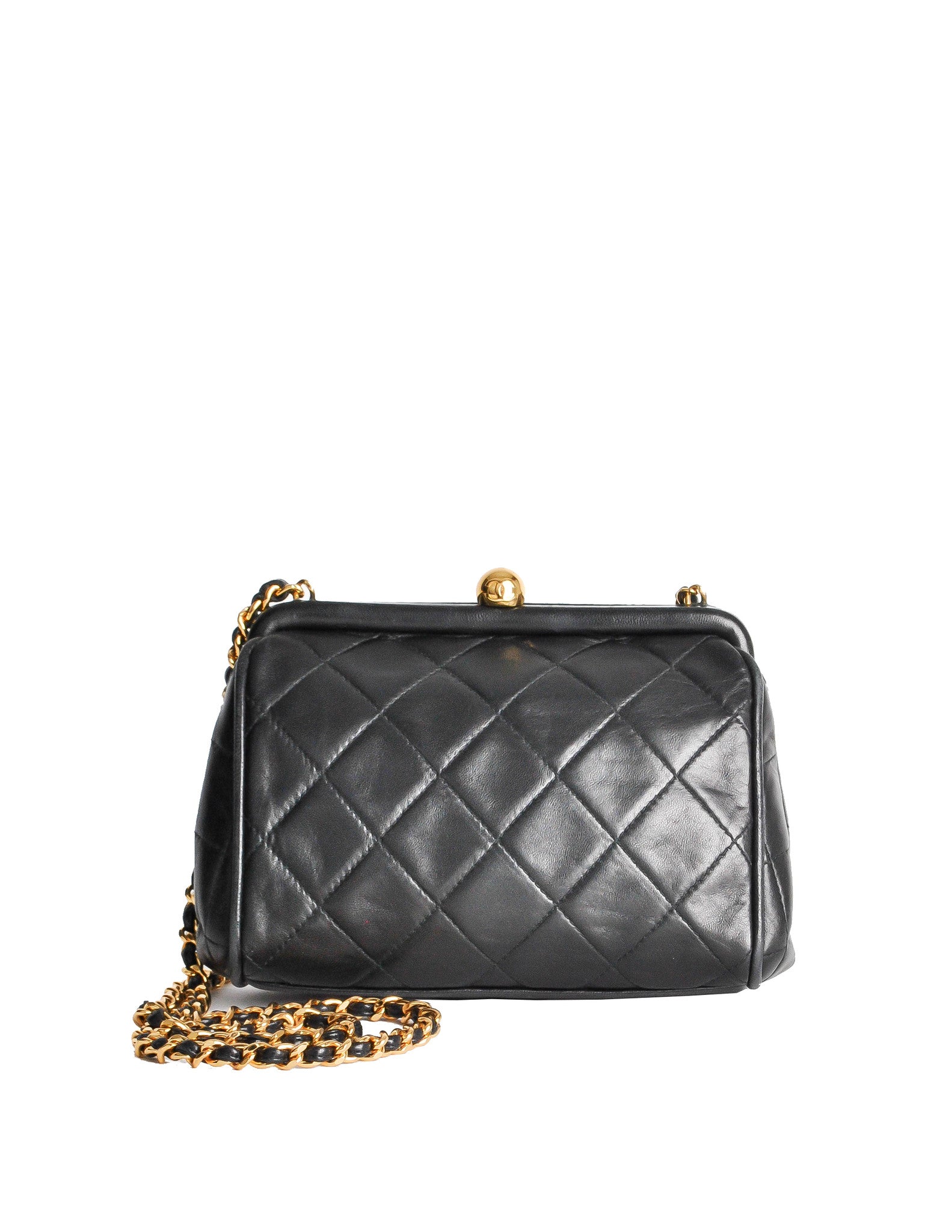 Chanel Vintage Black Quilted Crossbody Bag - from Amarcord Vintage Fashion