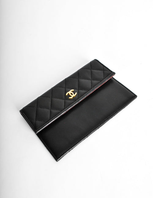 Leegte Voorzien Armoedig Chanel Vintage Black Quilted Lambskin Pouch – Amarcord Vintage Fashion