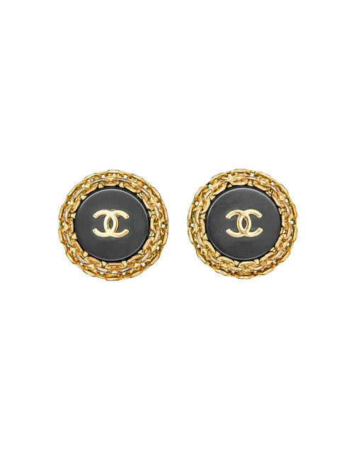 Chanel Vintage Logo Chain Wrapped Earrings – Amarcord Vintage Fashion