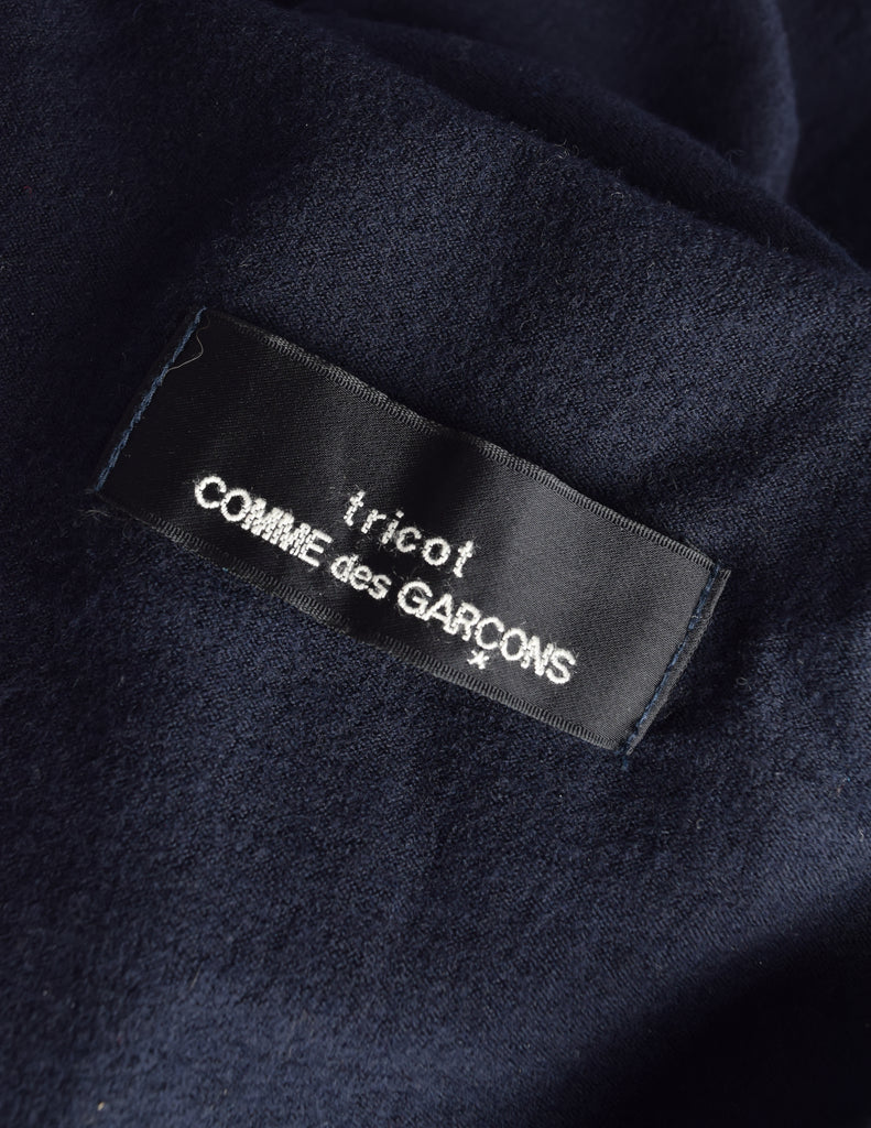 Comme des Garcons Tricot Vintage Navy Blue White Dot Conceptual