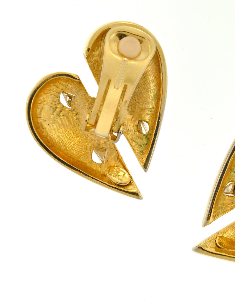 Courrèges Vintage Gold Broken Heart Earrings – Amarcord Vintage