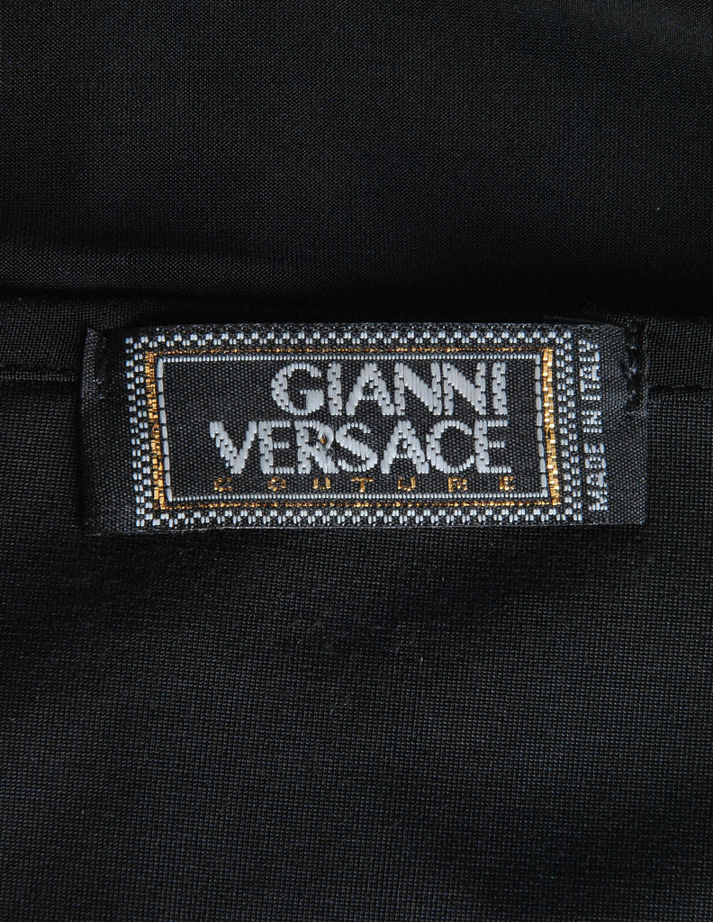 Versace Vintage Sexy Asymmetrical Ruffle Little Black Dress – Amarcord ...