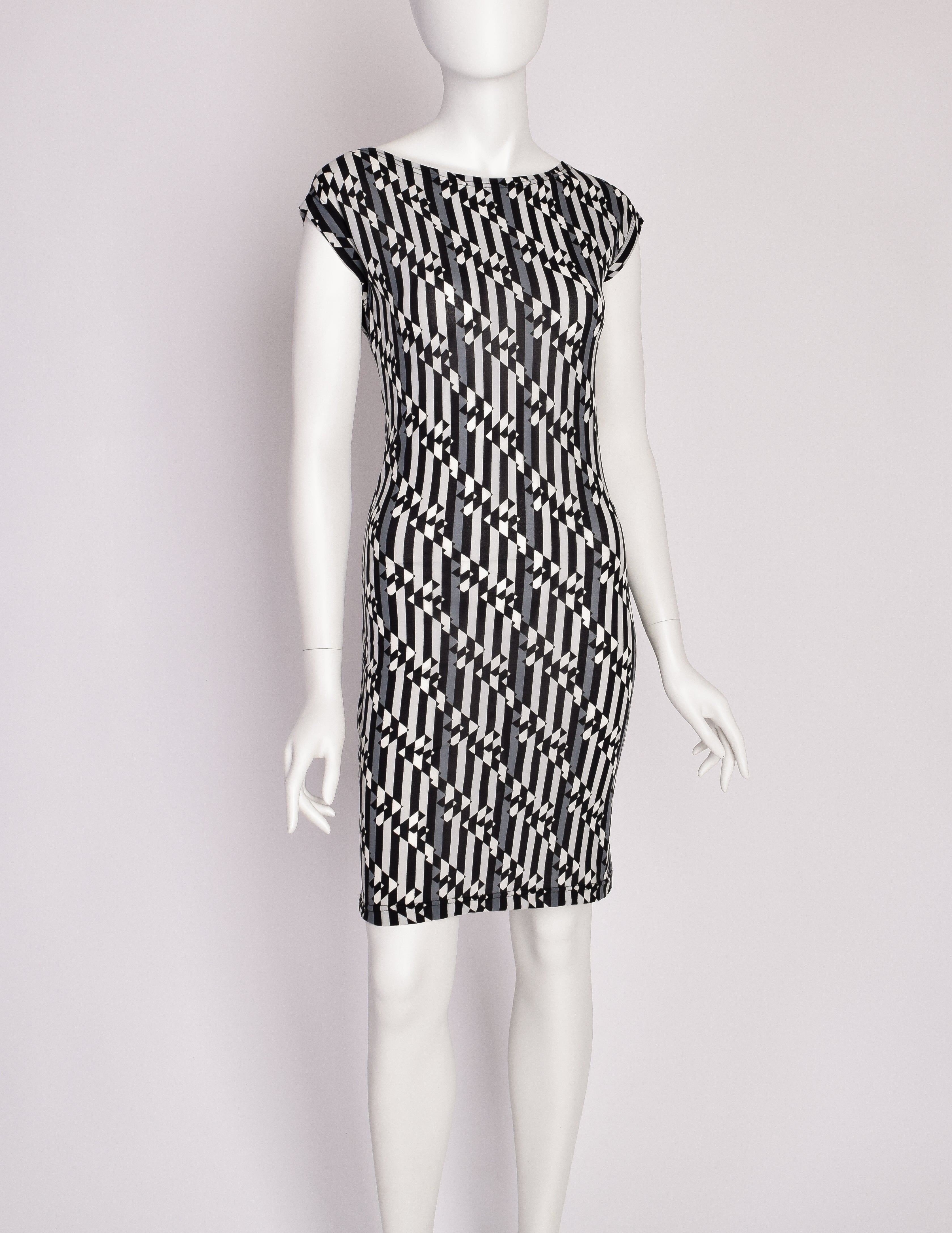 black and white fendi dress