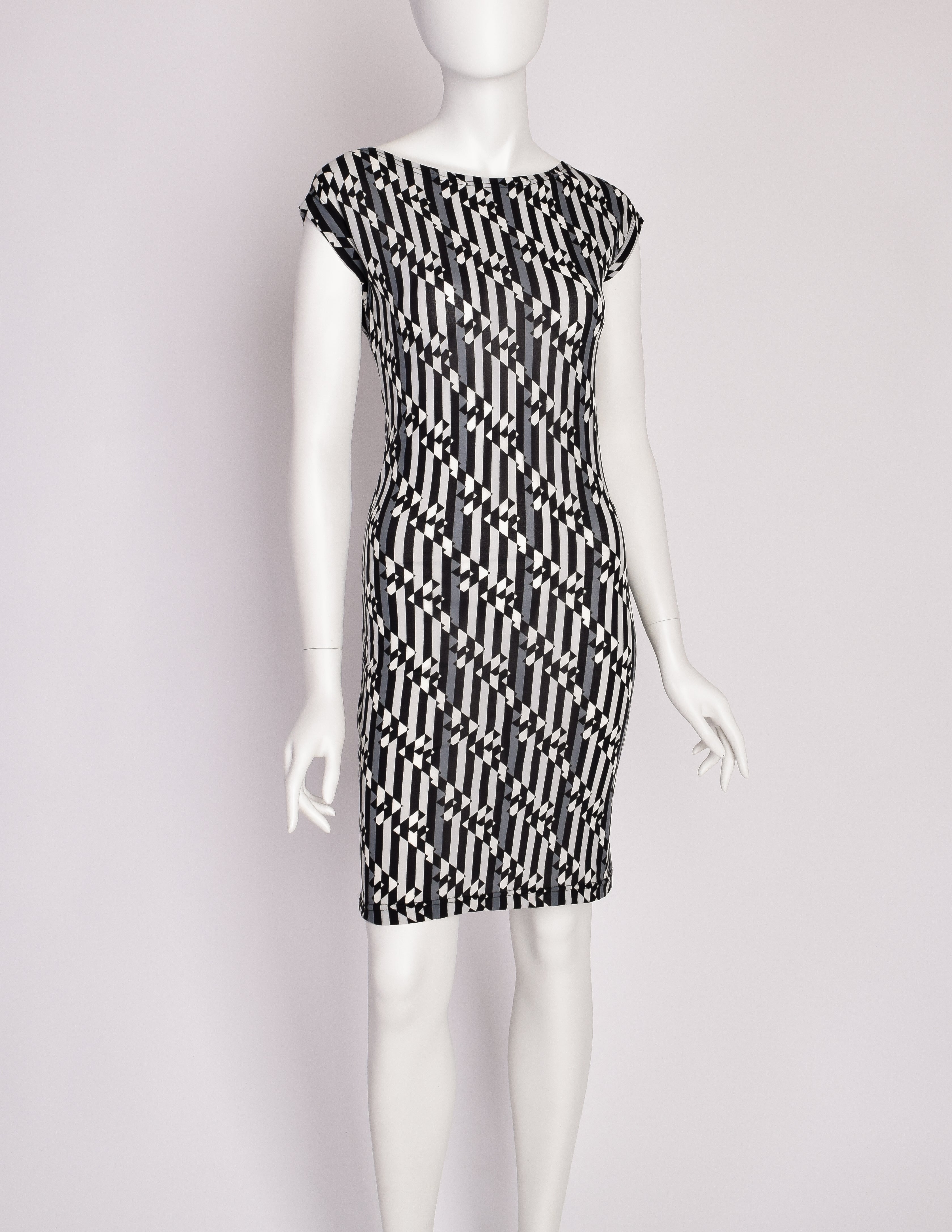 fendi black and white dress