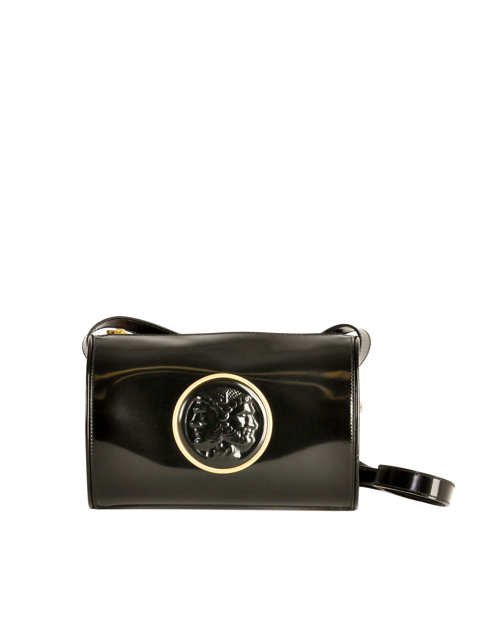 Fendi Vintage Black Leather Janus Bag - from Amarcord Vintage Fashion
