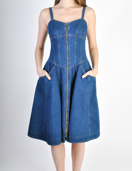 Fendi Vintage Blue Denim Jean Dress – Amarcord Vintage Fashion