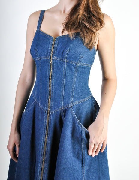 Fendi Vintage Blue Denim Jean Dress – Amarcord Vintage Fashion