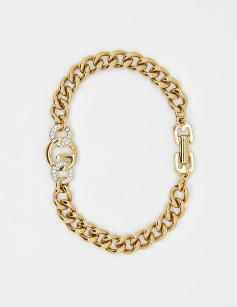 Givenchy Vintage Gold Chain Link Logo Bracelet – Amarcord Vintage Fashion