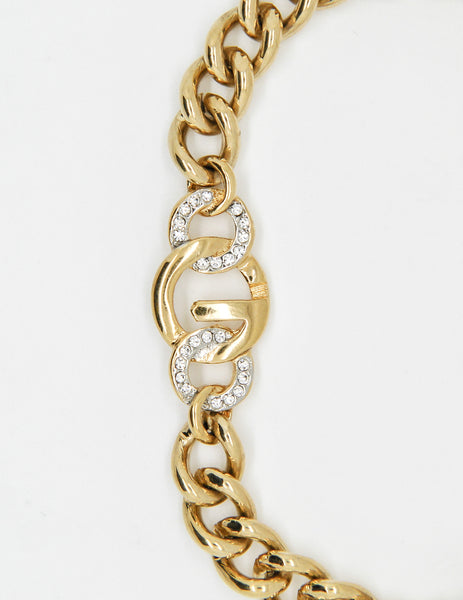 Givenchy Vintage Gold Chain Link Logo Bracelet – Amarcord Vintage Fashion
