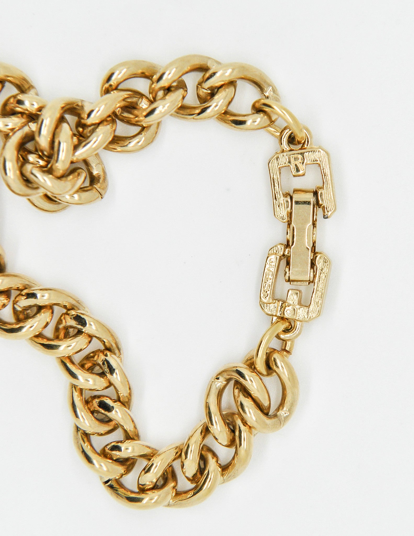 Givenchy Vintage Gold Chain Link Logo Bracelet - from Amarcord Vintage ...