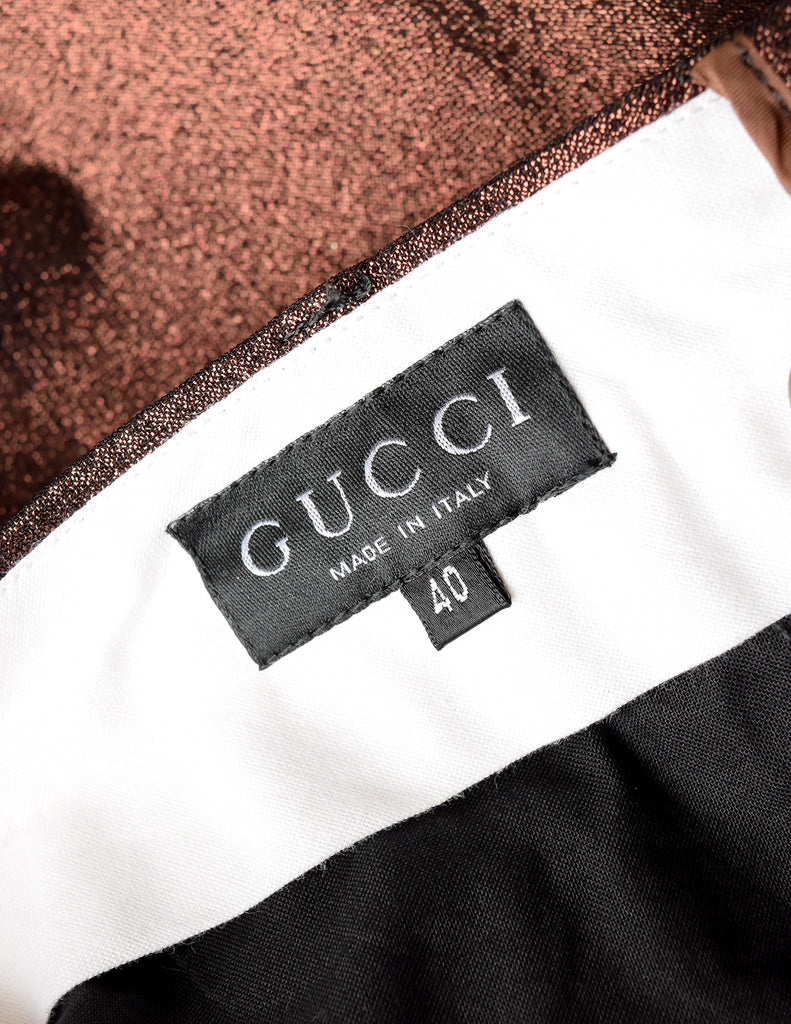 Gucci Vintage 1997 Tom Ford Era Copper Metallic Lurex Pants – Amarcord ...