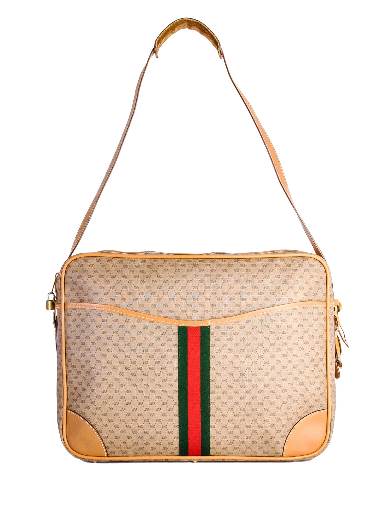 Gucci Vintage Monogram Carry On Messenger Travel Bag - from Amarcord Vintage Fashion