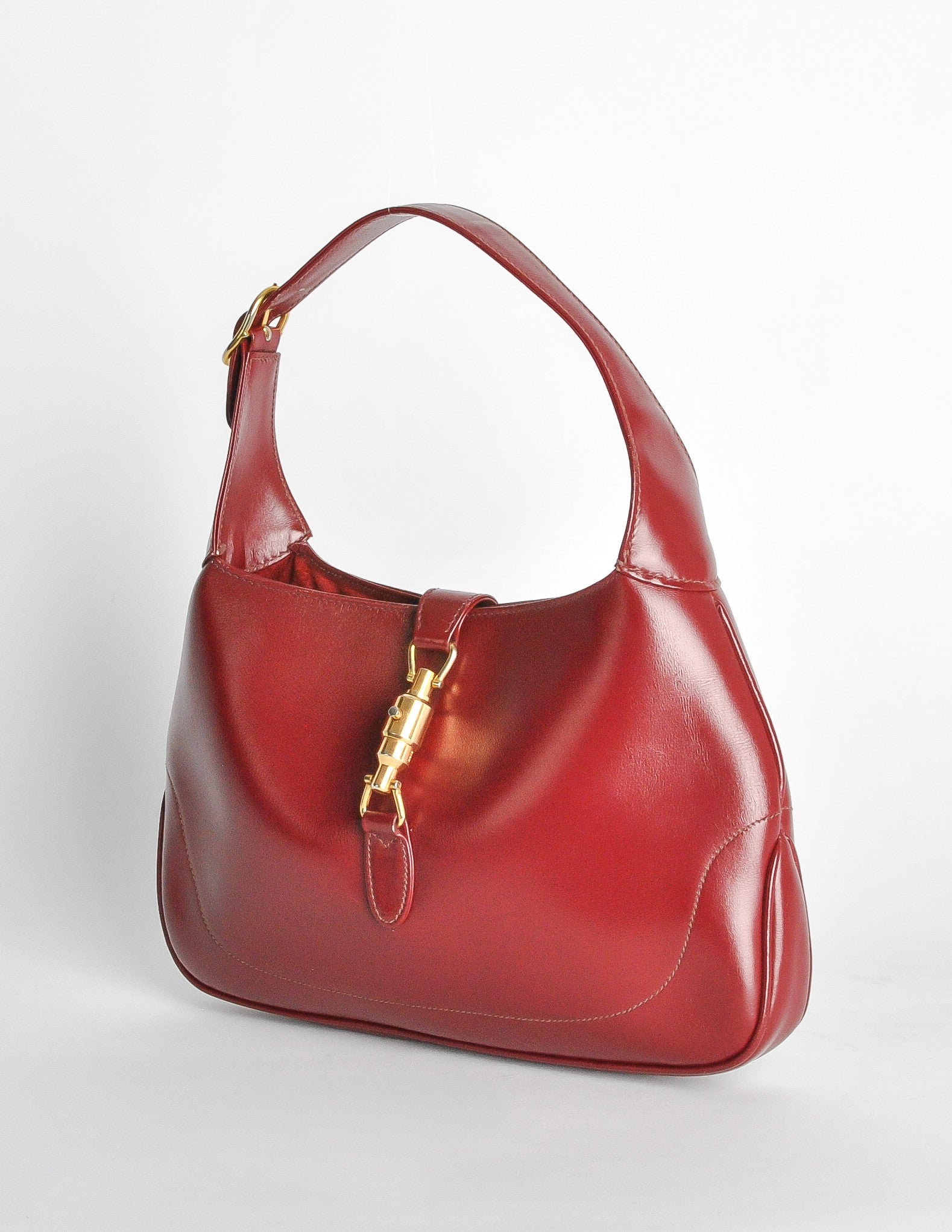 Gucci Vintage 1960s Maroon Jackie O Handbag - from Amarcord Vintage Fashion