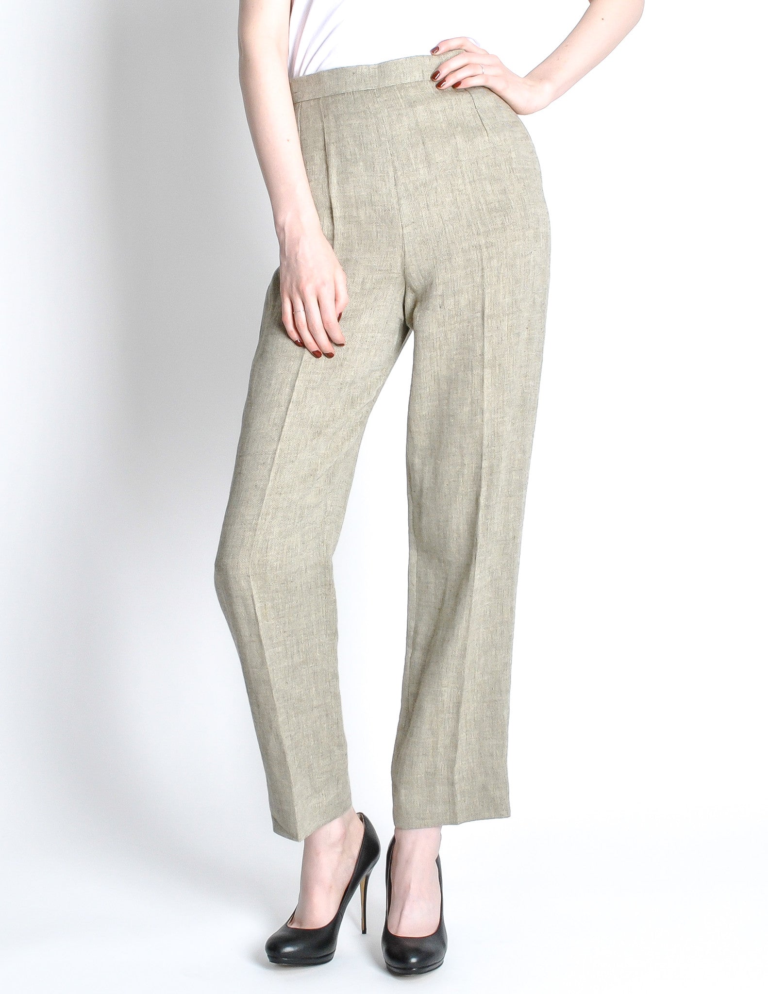 Hermès Linen Trouser Pant - from Amarcord Vintage Fashion