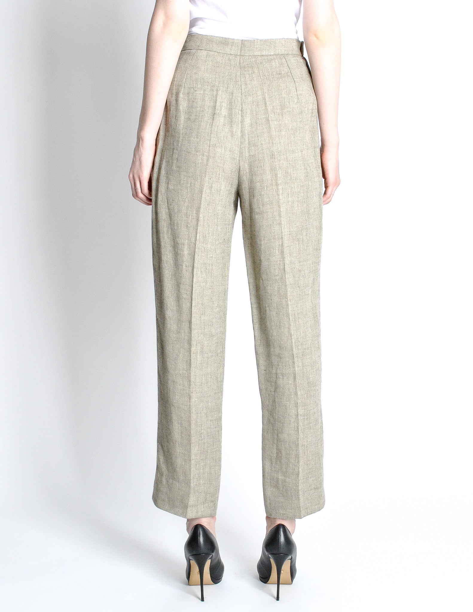 Hermès Linen Trouser Pant - from Amarcord Vintage Fashion