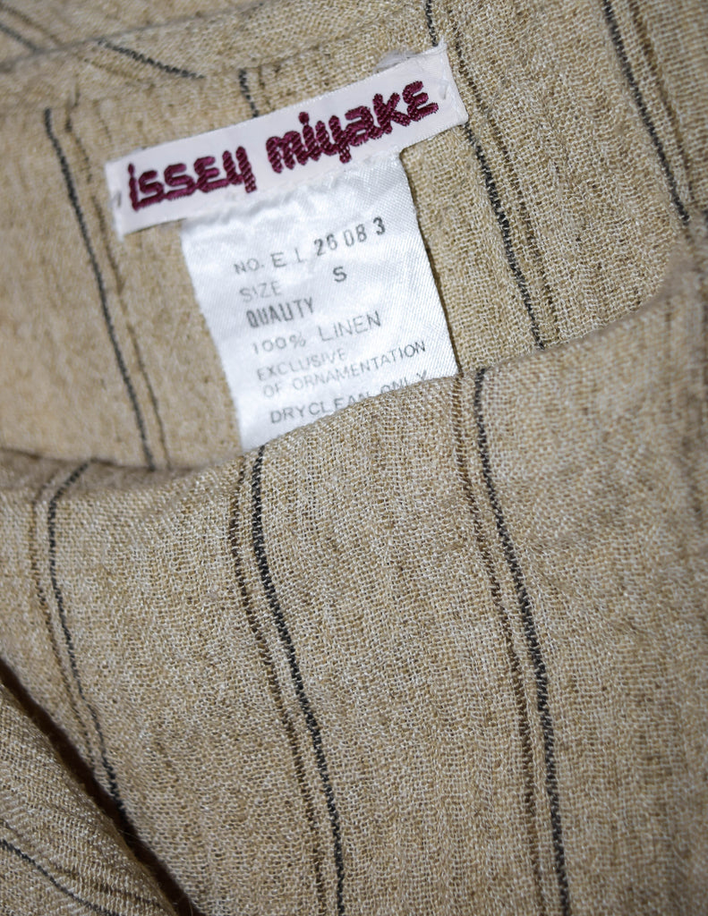 Issey Miyake Vintage Beige Linen Belted Wrap Duster Dress – Amarcord ...