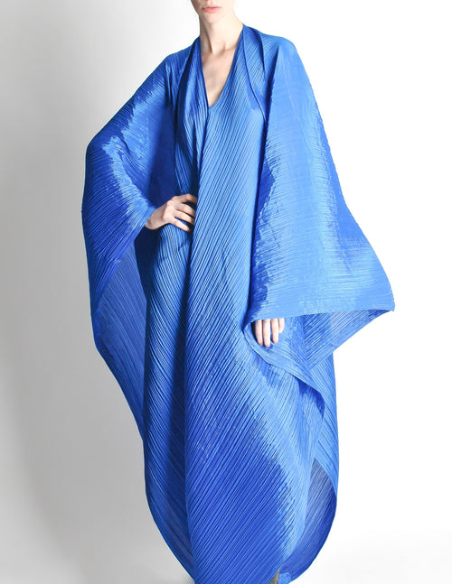 Issey Miyake Pleats Please Vintage Blue Pleated Multi-Functional