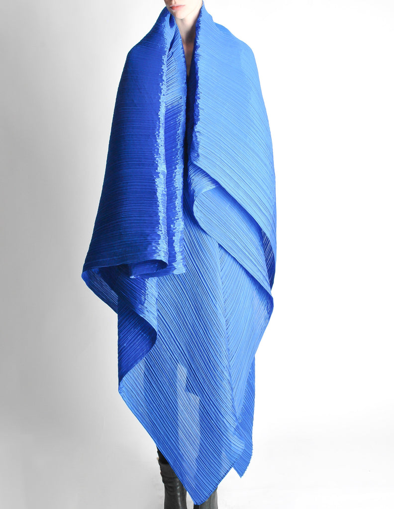 Issey Miyake Pleats Please Vintage Blue Pleated Multi-Functional Wrap ...