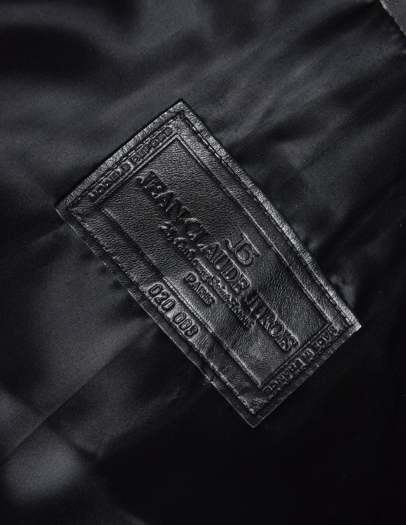 Jean Claude Jitrois Vintage Black Leather Embroidered Applique Jacket ...