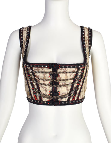 Jean Paul Gaultier Conical corset cropped top - ShopStyle