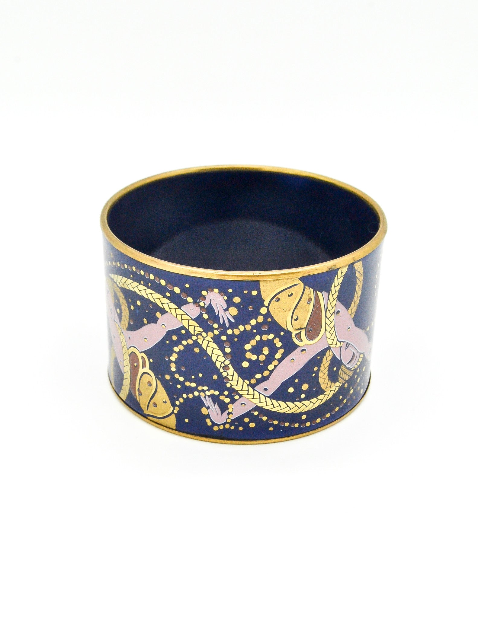 Laurana Vintage Blue Enamel Mardi Gras Brass Bracelet - from Amarcord ...