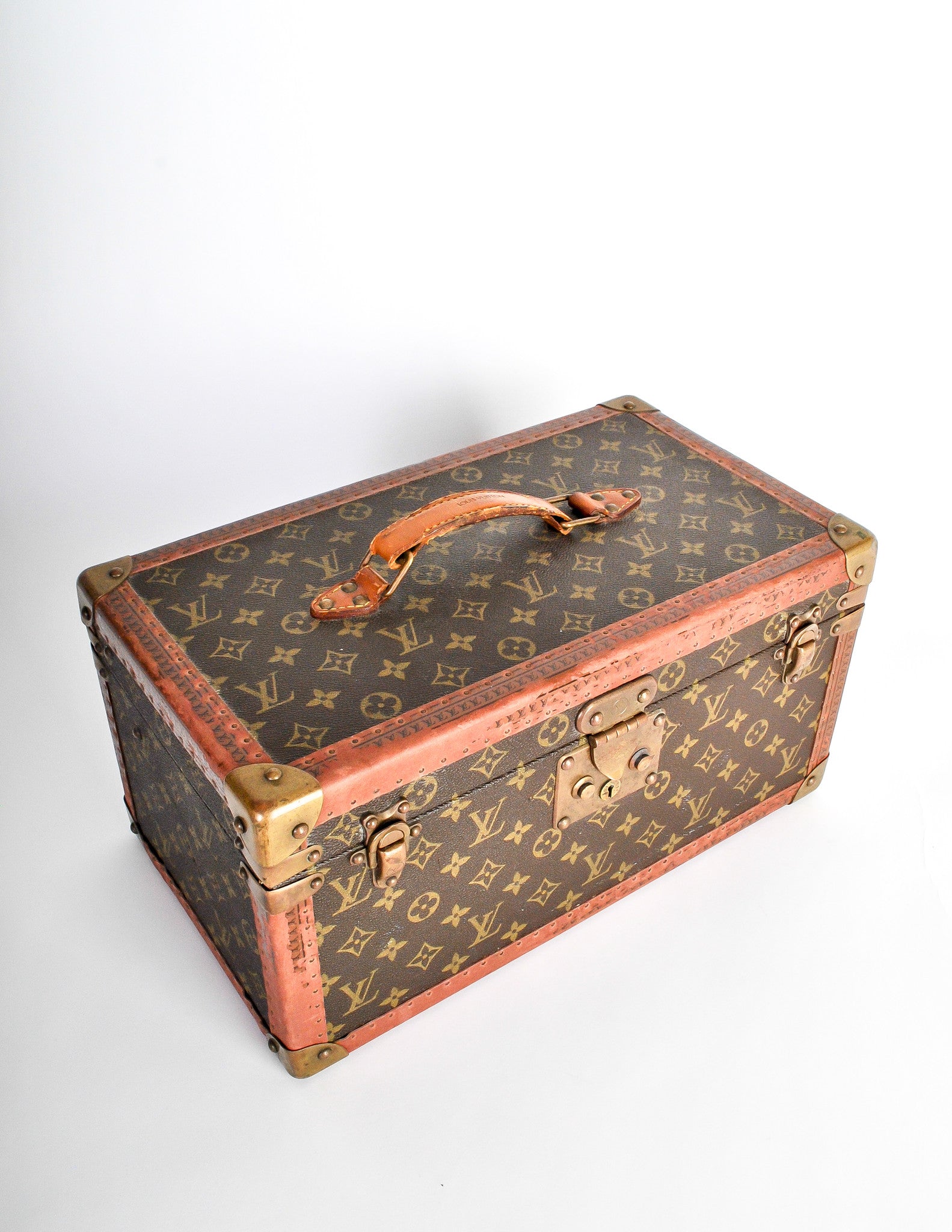 Vintage Louis Vuitton French Co Train Case Vanity Beauty Travel Bag at  1stDibs