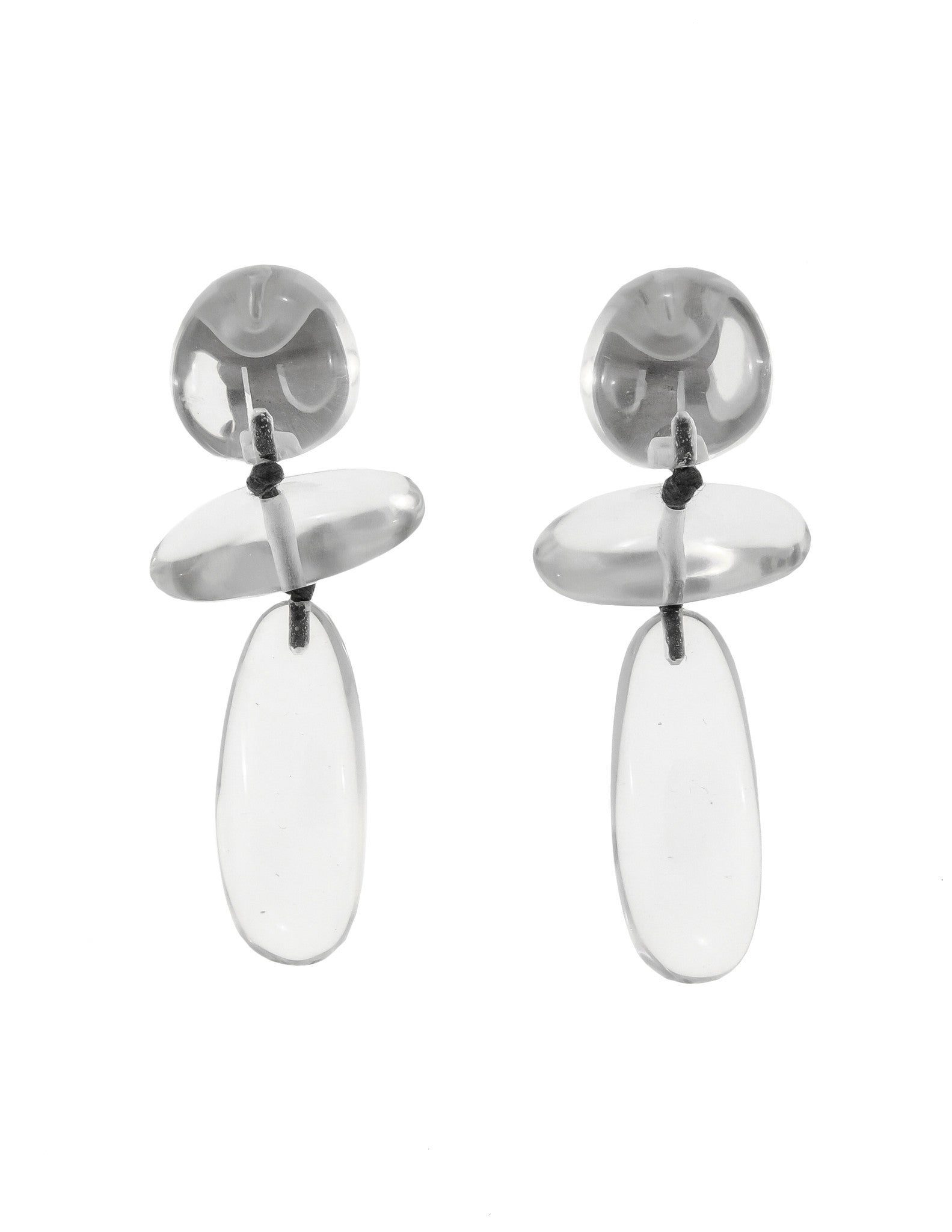 Monies Vintage Tiered Clear Lucite Earrings – Amarcord Vintage Fashion