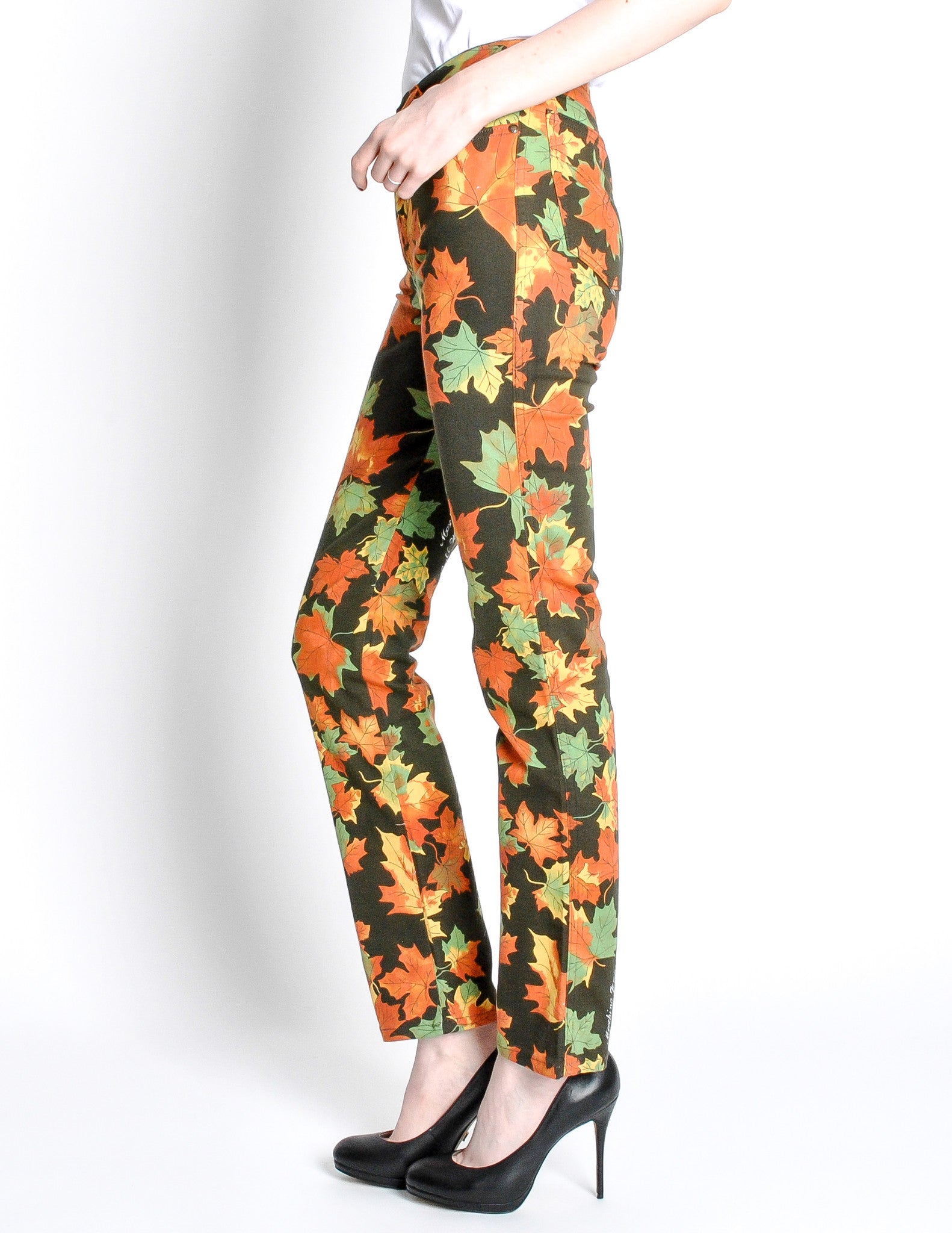 Moschino Vintage Leaf Pattern Jeans - from Amarcord Vintage Fashion