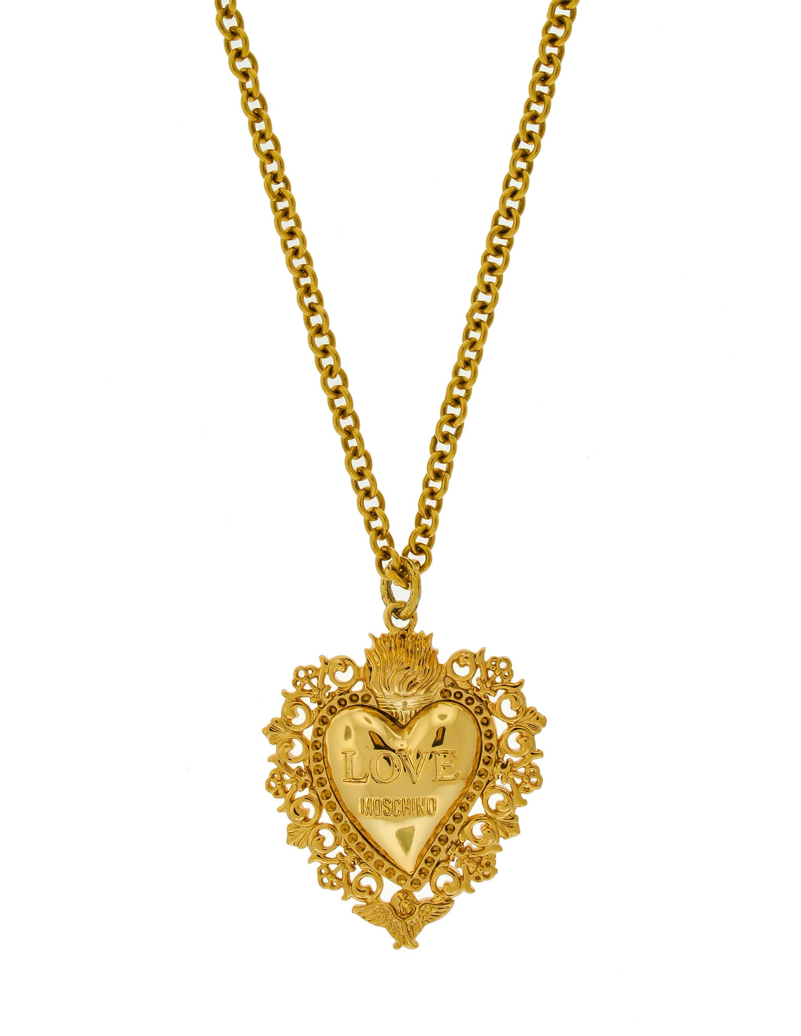 Love Moschino Vintage Gold Sacred Heart 