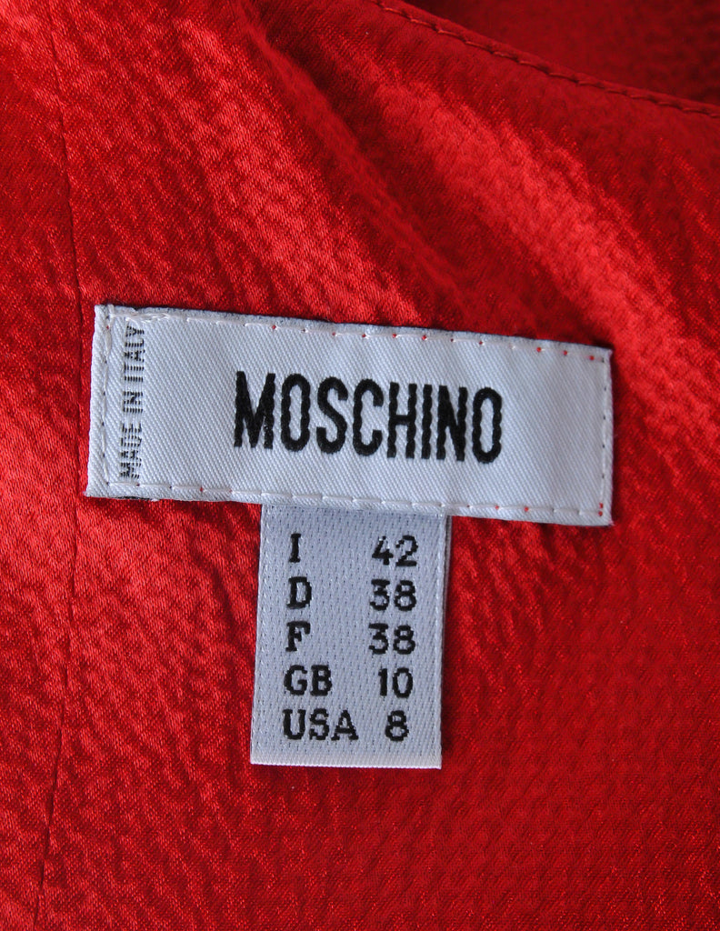 Moschino Vintage Red Silk Hi-Low Train Dress – Amarcord Vintage Fashion