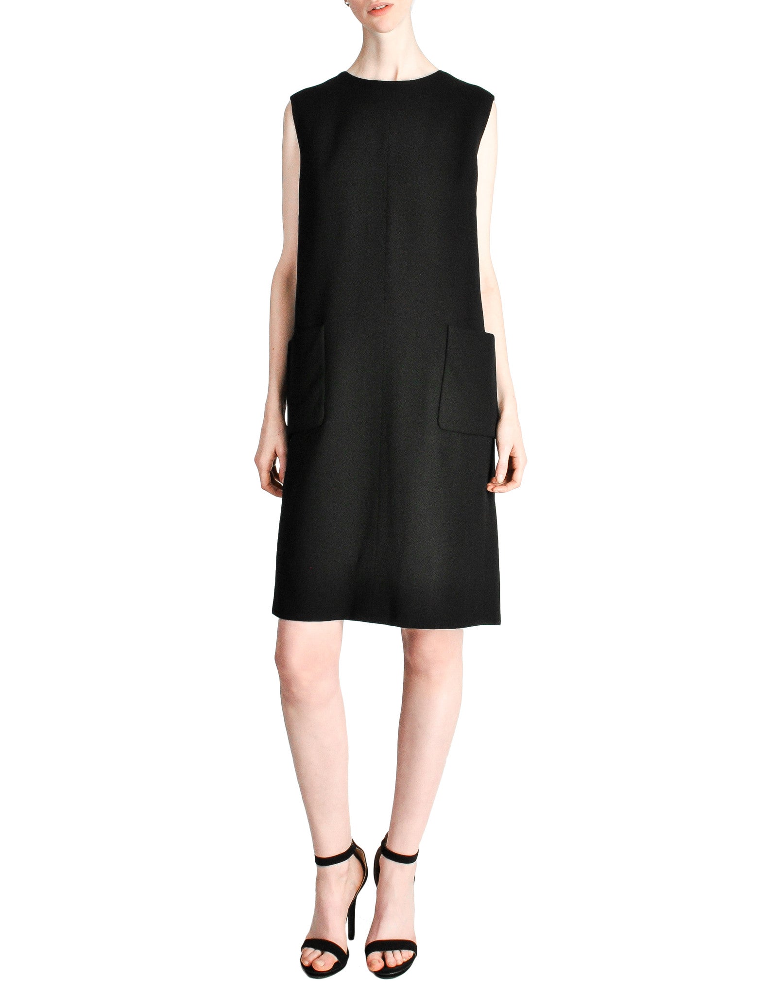 Norman Norell Vintage Black Wool Shift Dress - from Amarcord Vintage ...