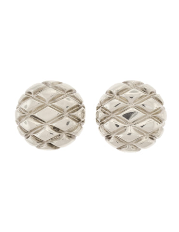 Chanel Silver CC Circle Stud Earrings – Madison Avenue Couture