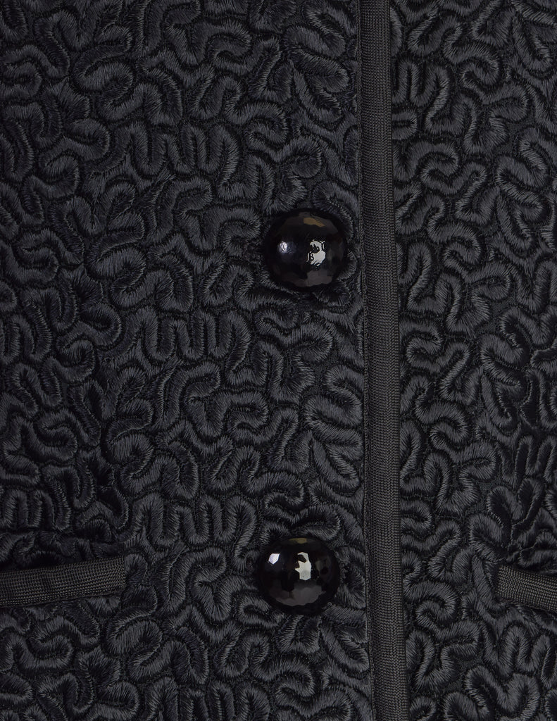 Yves Saint Laurent Vintage Black Embroidered Wool Velvet Blazer Jacket ...