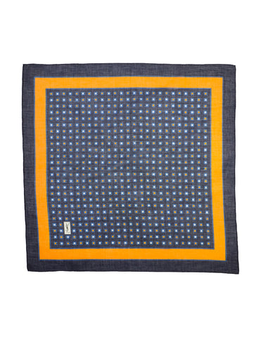 Yves Geometric Blue Vintage Print Laurent Vintage Fashion Saint Amarcord Navy – Houndstoot Yellow