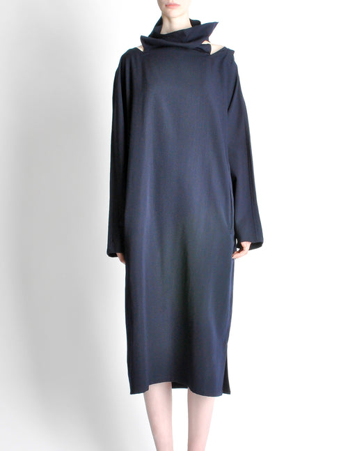 Yohji Yamamoto Vintage Navy Blue Buckle Dress – Amarcord Vintage