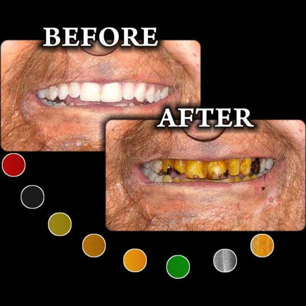 paint tooth teeth nail makeup mostlydead zombie extraction dental tastic silver halloween