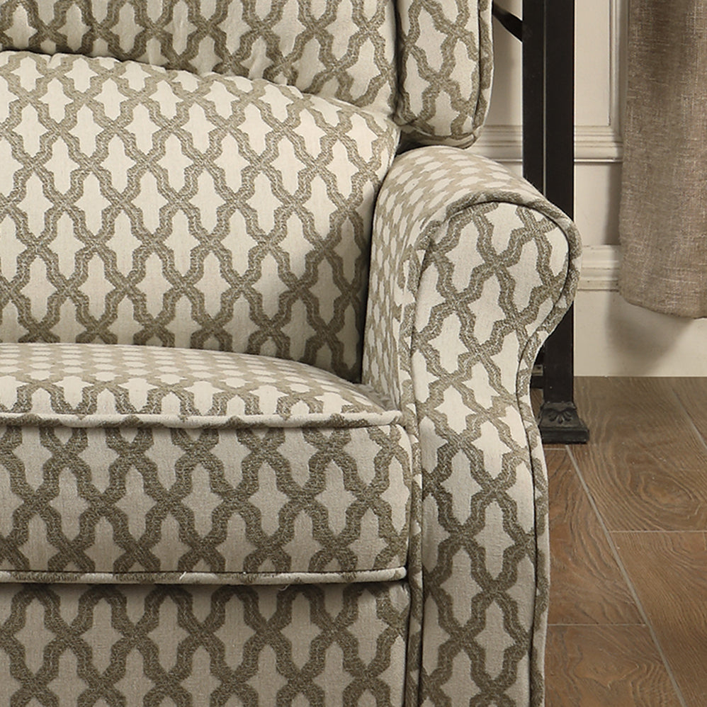 recliner with pattern fabric