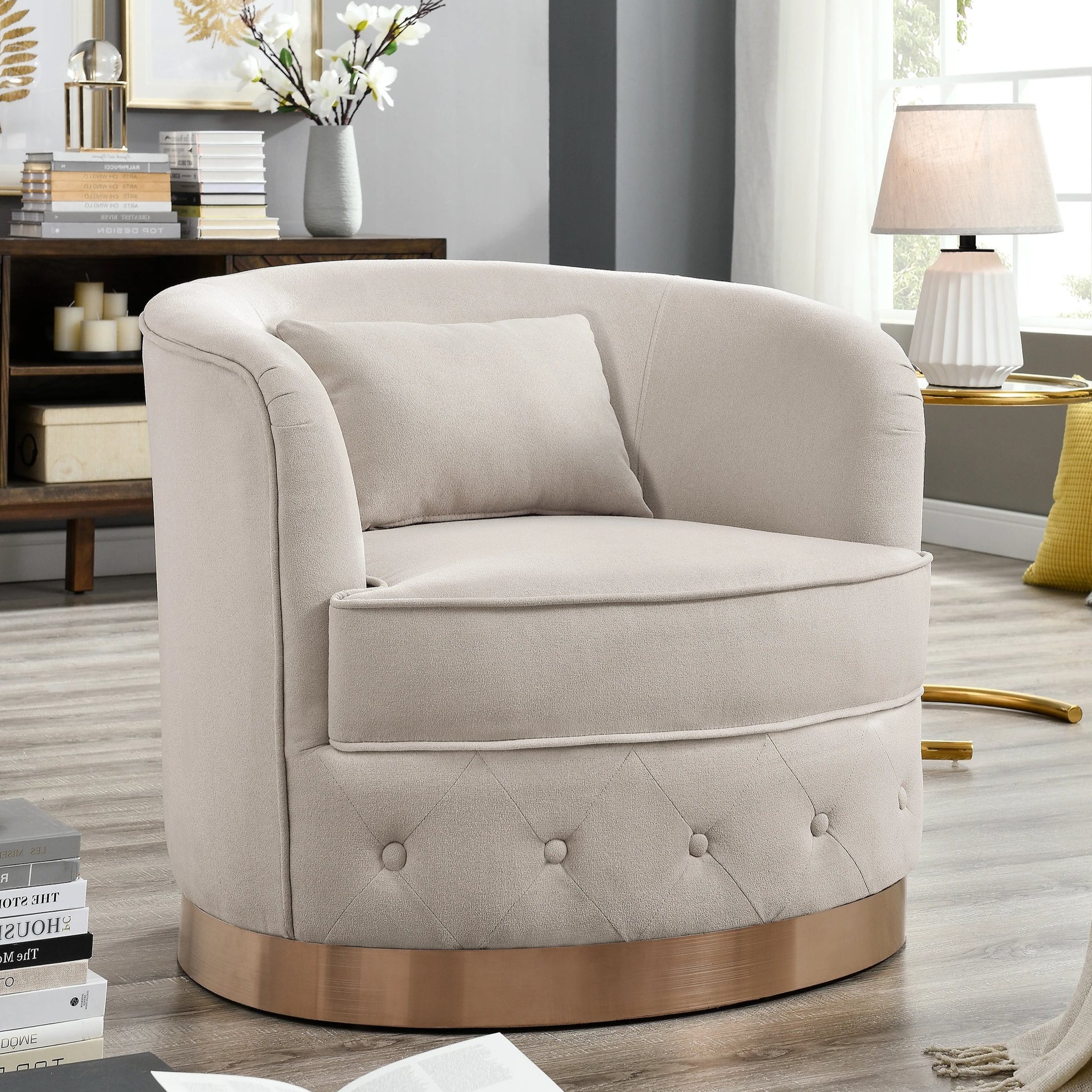 marvo swivel barrel chair – millbury home