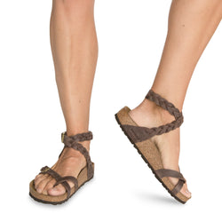 birkenstock with braided ankle strap