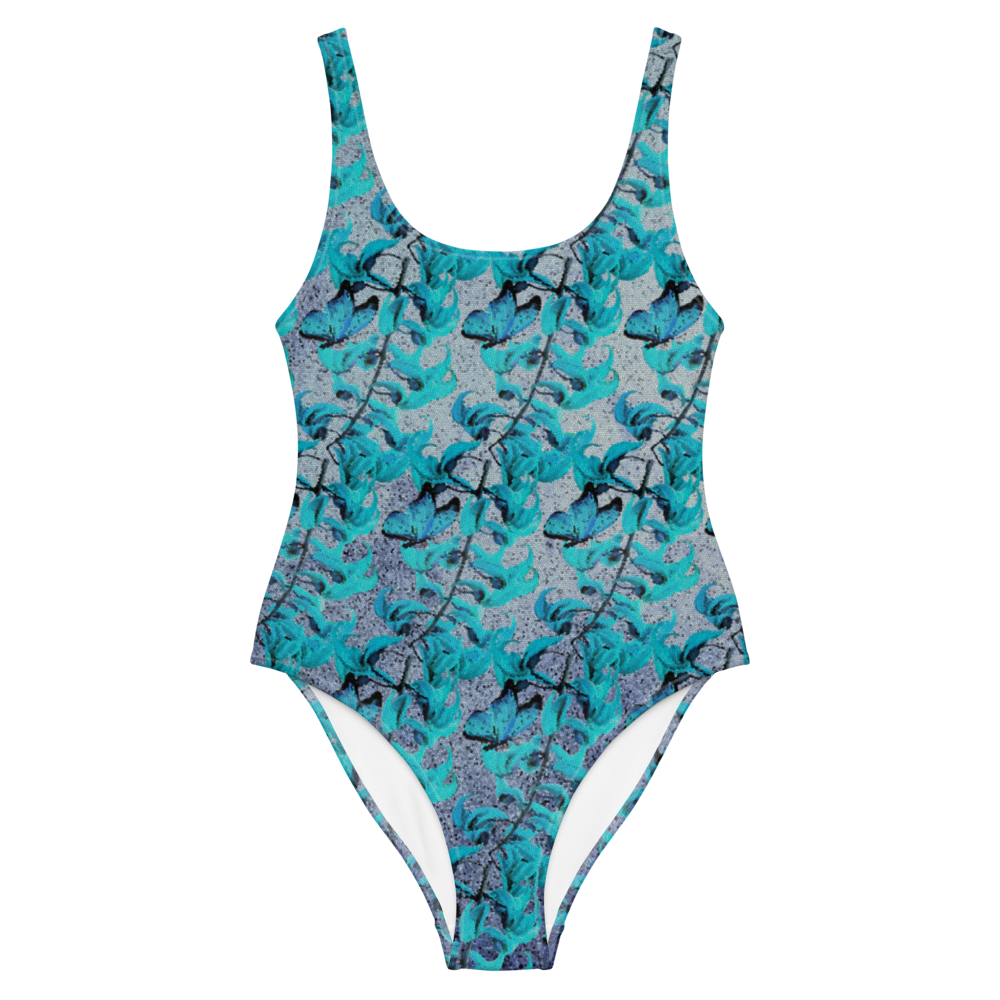 Jade One-Piece Swimsuit (Stained Glass-Light) - Fitting Image Designs