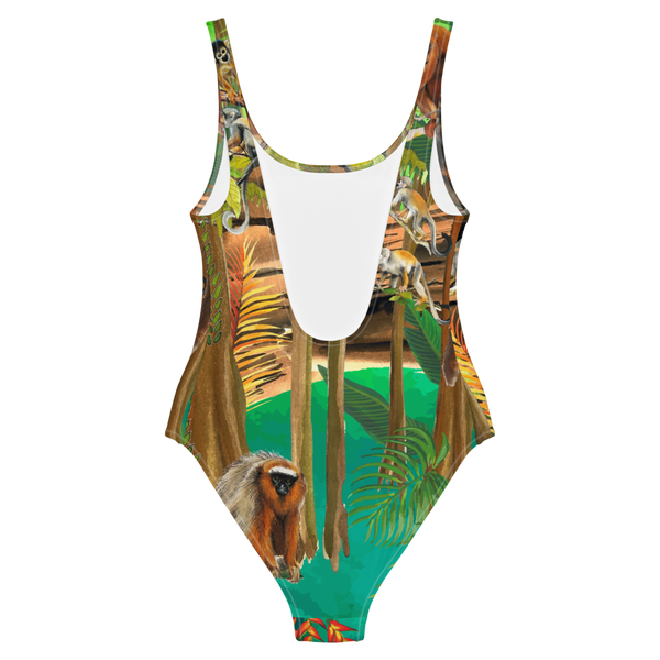 Rainforest Monkeys One-Piece Swimsuit - Fitting Image Designs