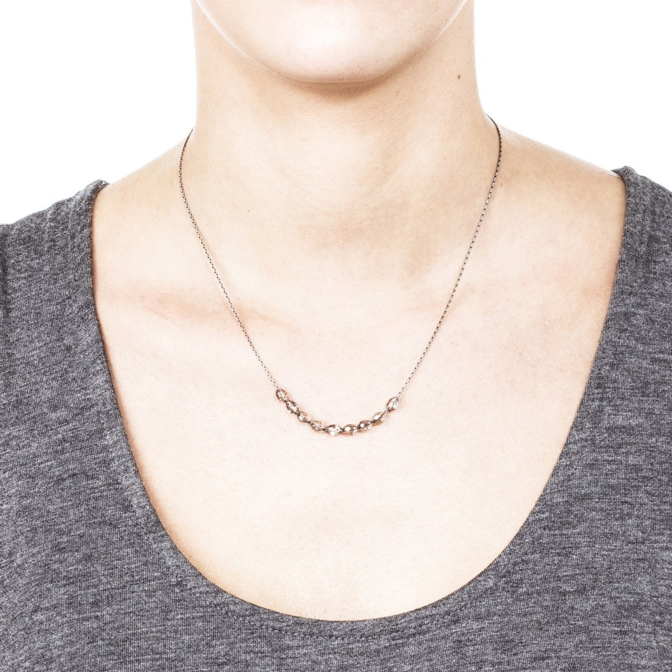 Basaltic Necklace   Silver/Smoky