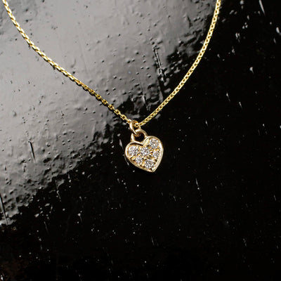 Buy 14K Solid Gold Heart Necklace/ Heart Name Necklace/ Love Necklace/  Minimalist Heart Necklace/ Mothers Day Gift/ Handmade Jewelry Online in  India - Etsy