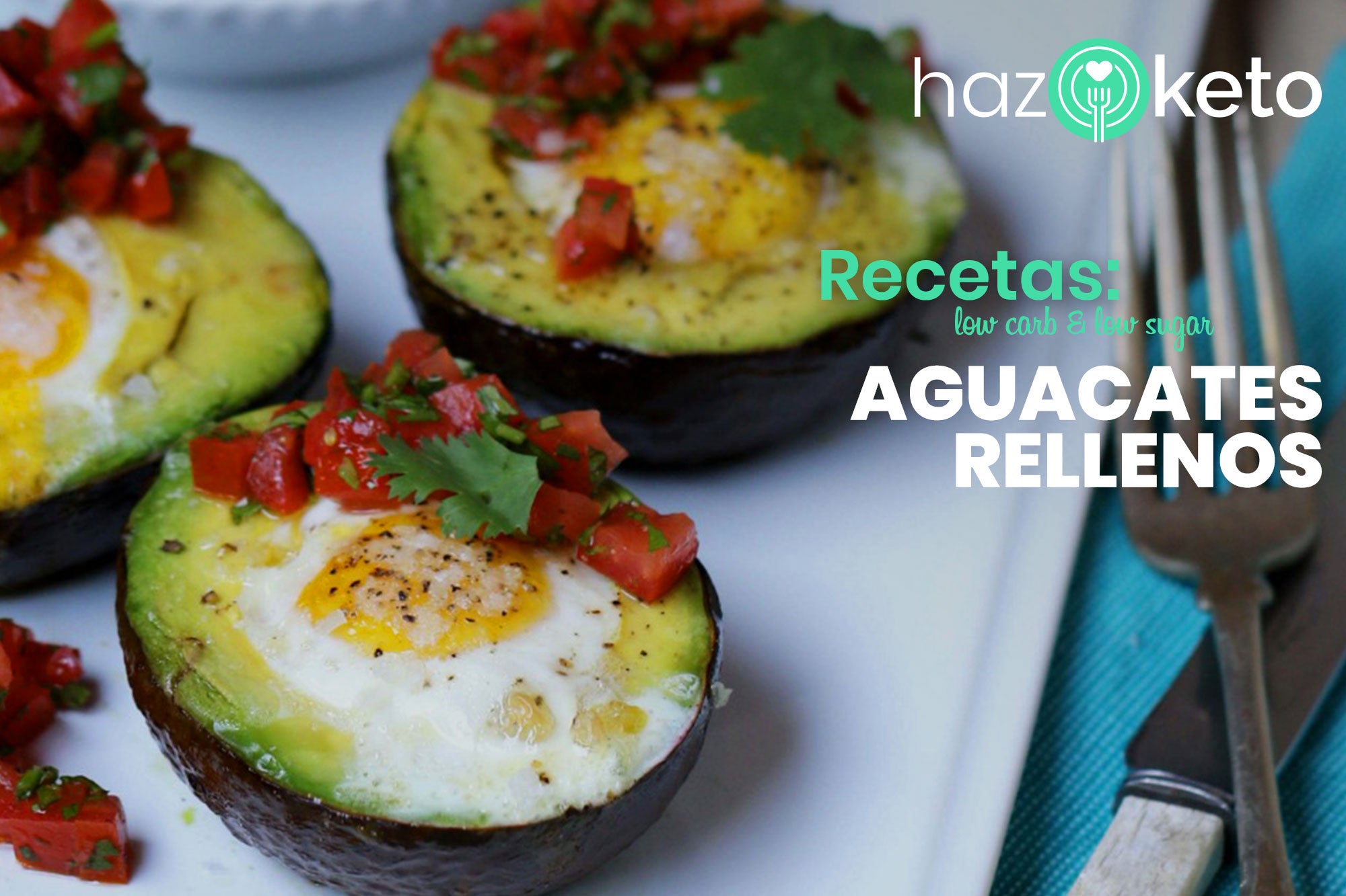 Receta Keto de Aguacates con Huevo para Desayuno, Dieta Cetogénica. – Haz  KETO - Productos KETO