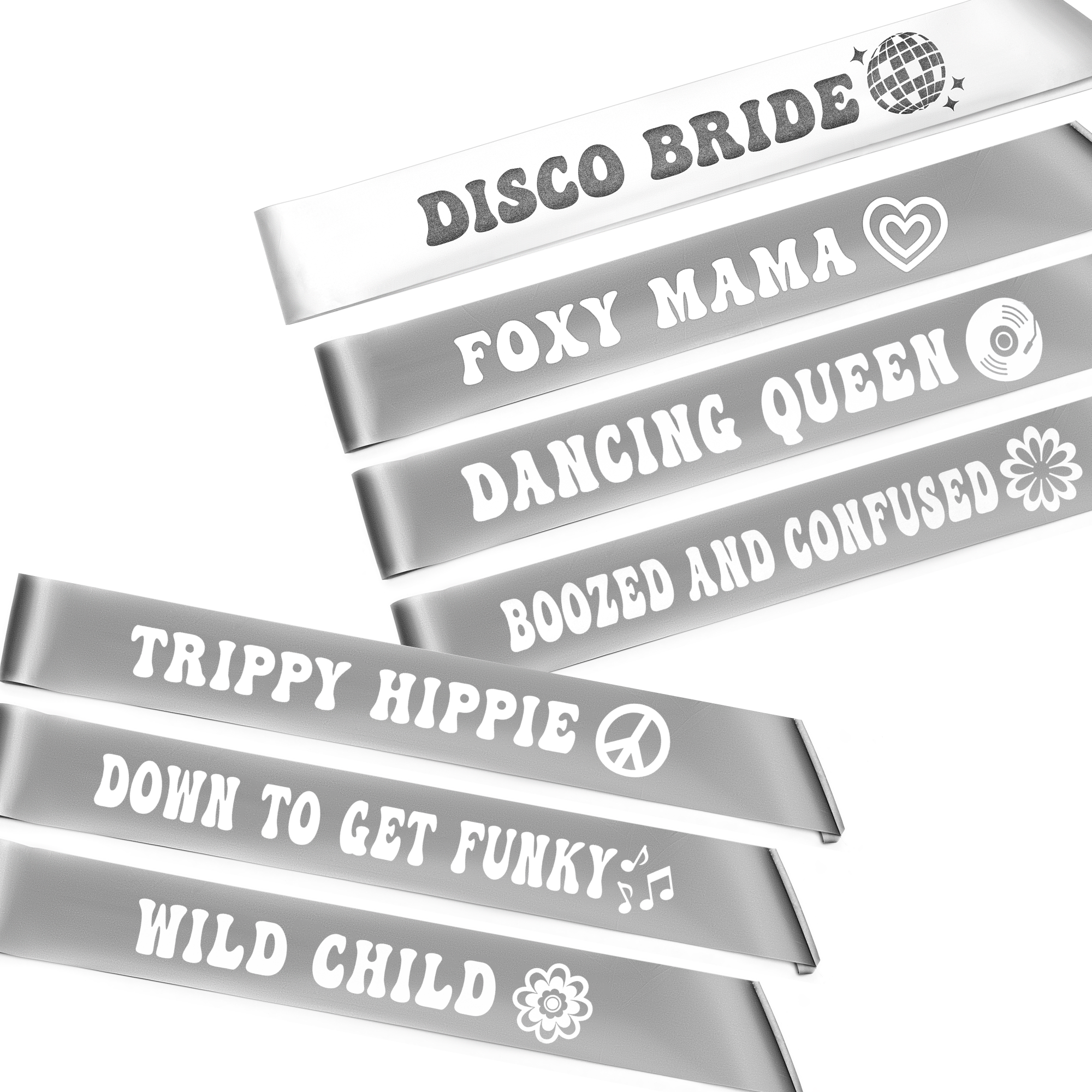 Pop Fizz Designs Last Disco Bachelorette Party Veil for Brides