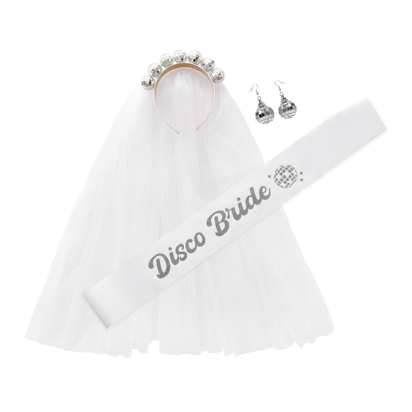 Pop Fizz Designs Last Disco Bachelorette Party Veil for Brides