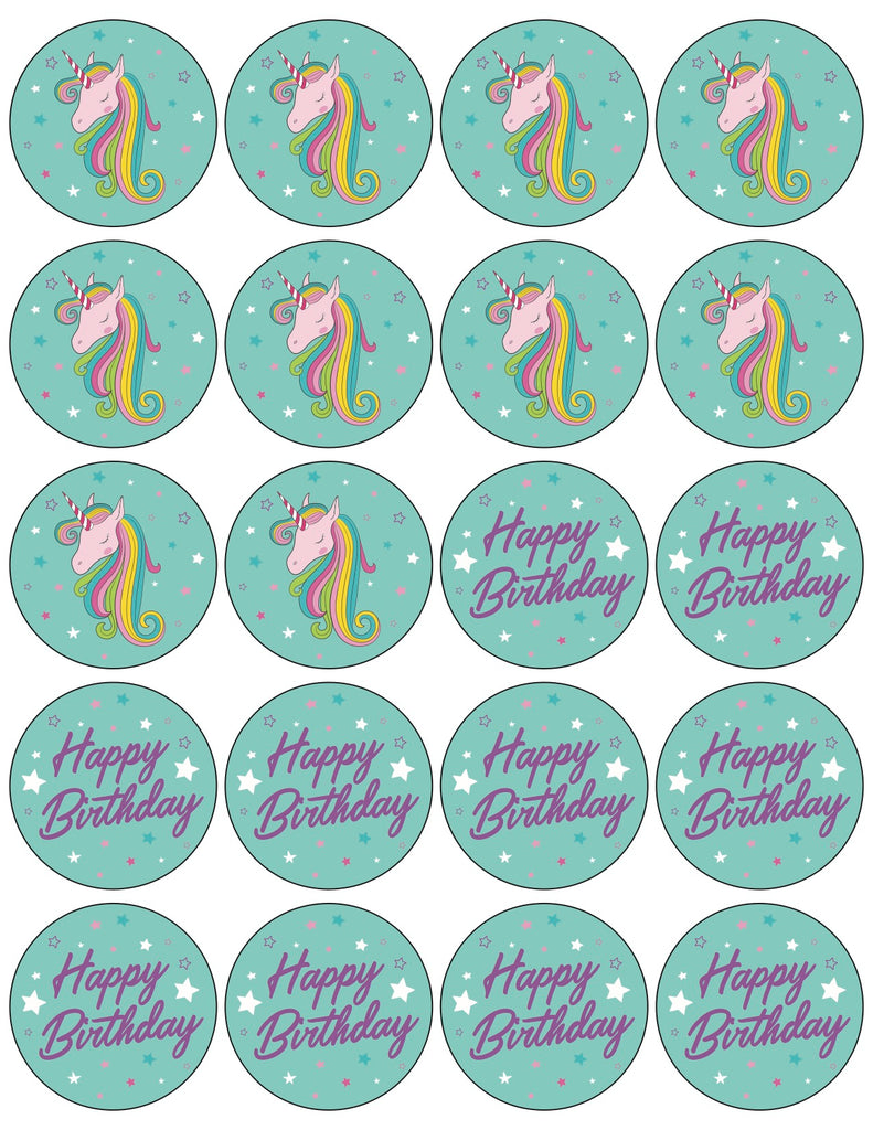 teal unicorn cupcake toppers free printable pop fizz designs
