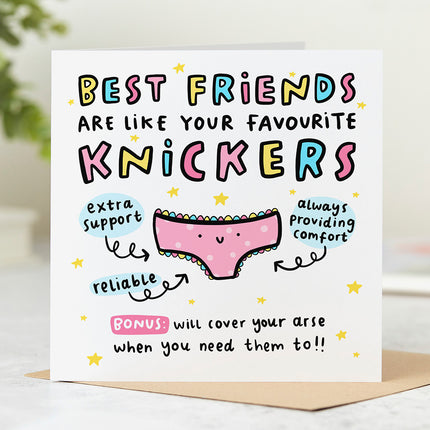 Best Friends Are Like Knickers - Funny Bestie Birthday Card – Arrow Gift Co