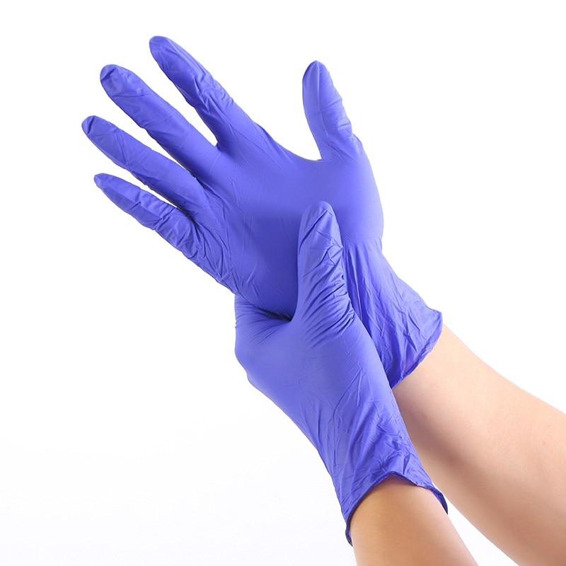 purple cleaning gloves