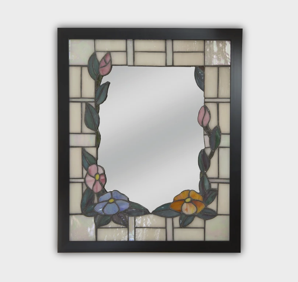 Ebbe rectangular stained glass mirror by Wayfair